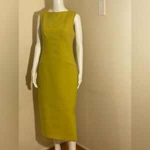 Versus Midi Green Citrus Dress Sz EUR 46 Us 6